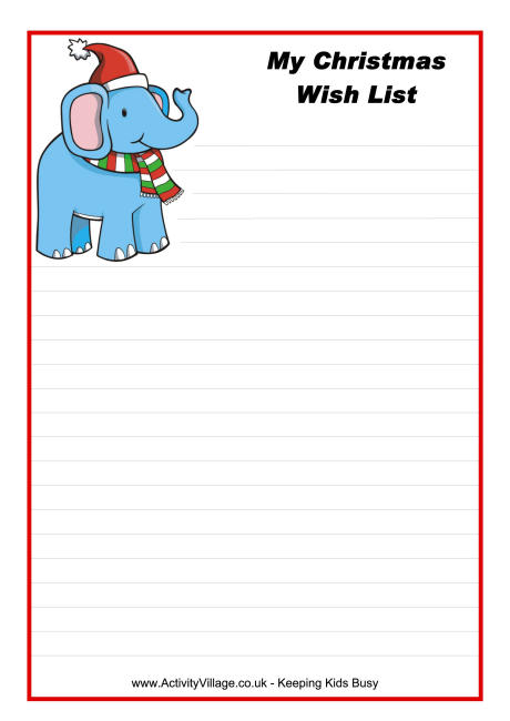 Christmas wish list