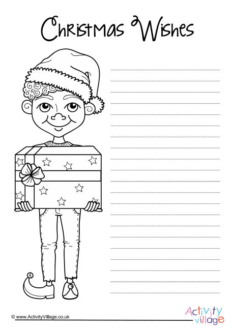 Christmas wishes printable