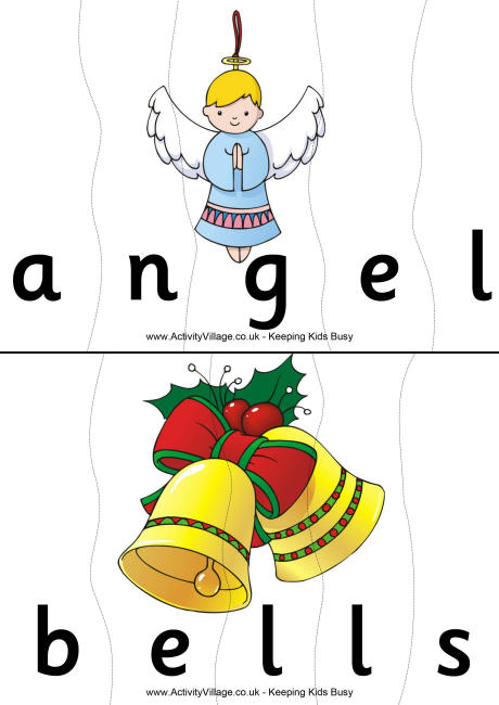 Christmas word jigsaws 1