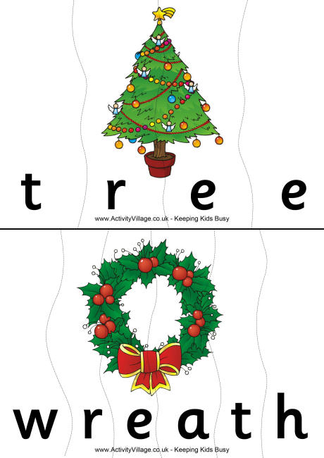 Christmas word jigsaws 8 Christmas word jigsaws 8