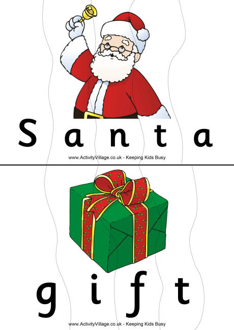 Christmas word jigsaws 9