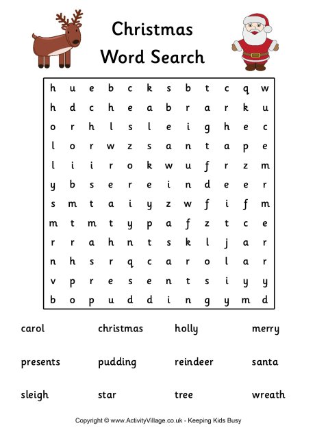 Christmas Word Search 4