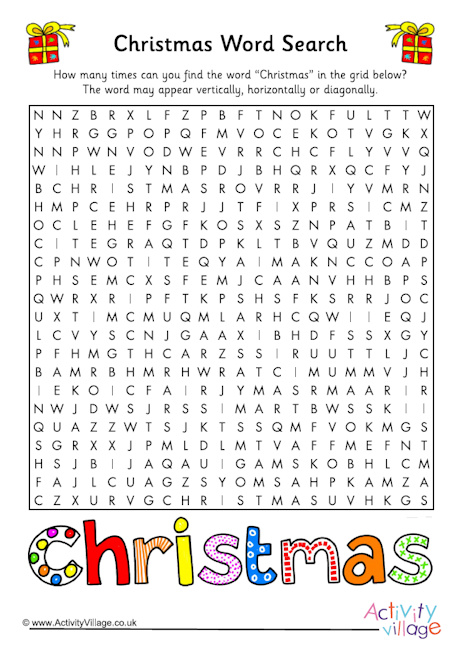 Christmas word search 5