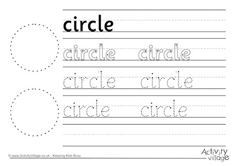 Circle handwriting worksheet
