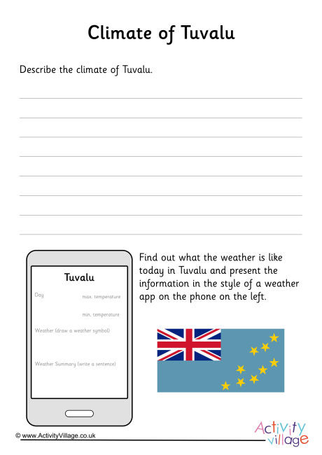 Climate Of Tuvalu Worksheet
