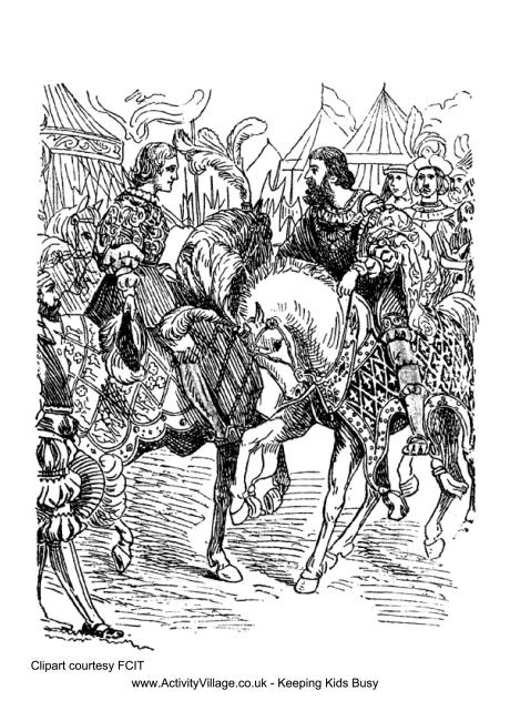 Cloth of gold colouring page