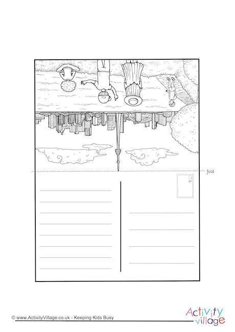 CN Tower Colouring Postcard