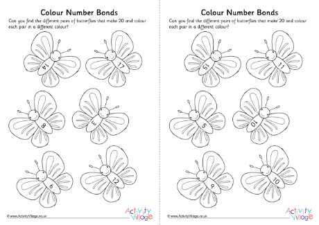 Colour number bonds to 20 Colour number bonds to 20