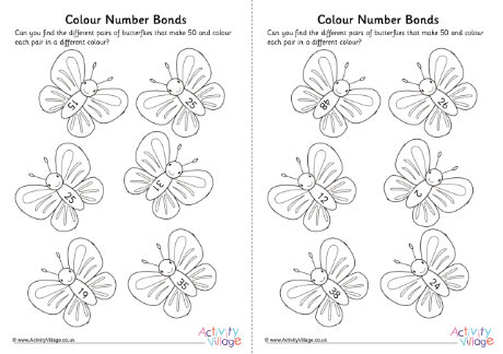 Colour number bonds to 50 Colour number bonds to 50