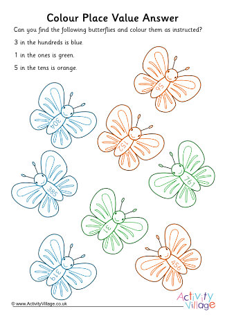 Colour place value 3