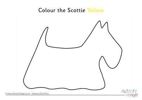 Colour the Scottie yellow