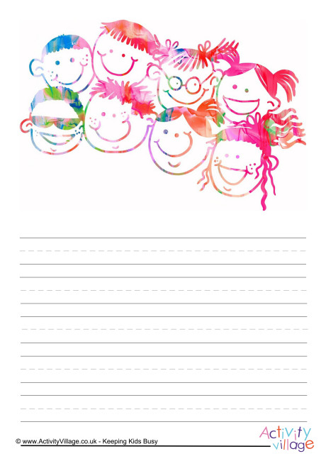 Colourful children story paper