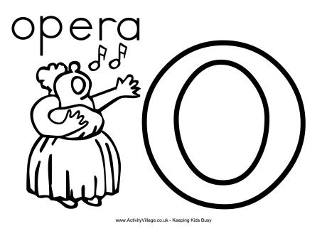 Colouring alphabet O