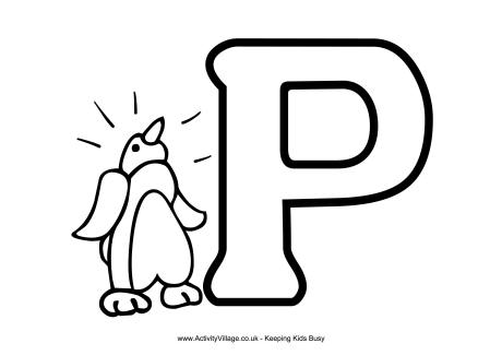 Colouring alphabet P