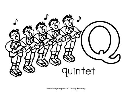 Colouring alphabet Q
