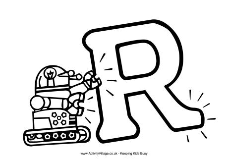 Colouring Alphabet R