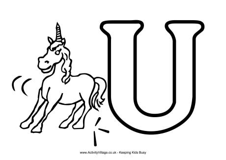 Colouring alphabet U
