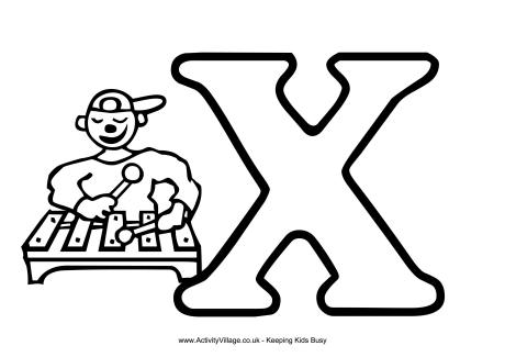Colouring alphabet X