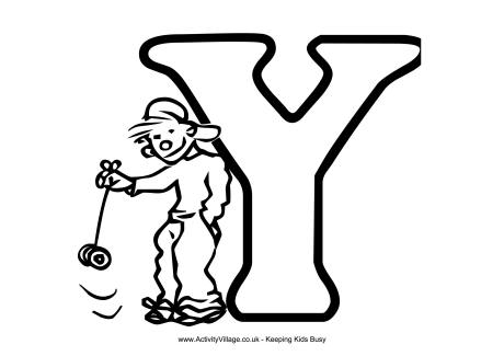 Colouring alphabet Y
