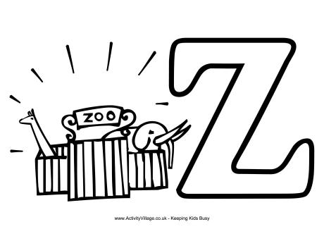 Colouring Alphabet Z