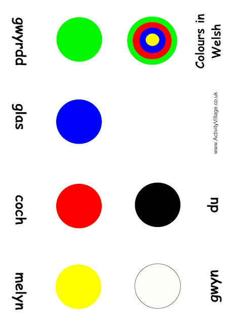 Colours booklet Welsh