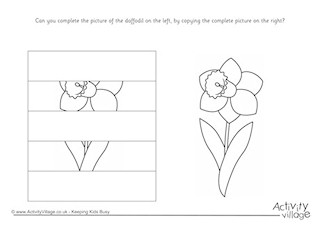 Complete the Flower Picture Puzzles