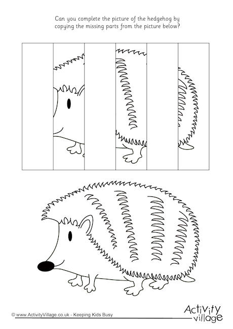 Complete the hedgehog puzzle