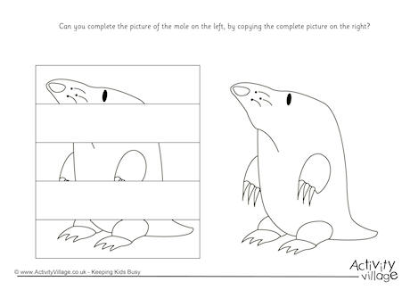 Complete the mole puzzle