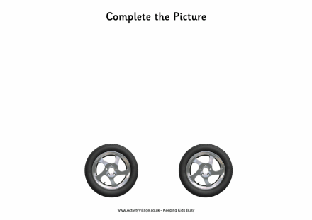 Complete the picture - car wheels
