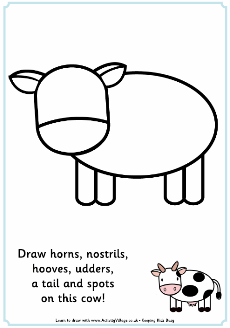Complete the cow picture