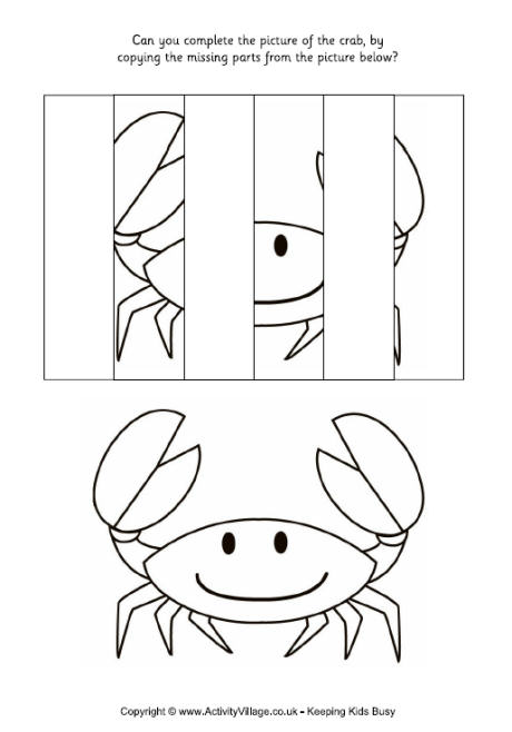 Complete the crab puzzle