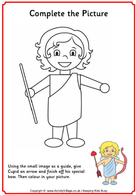 Complete the picture of cupid