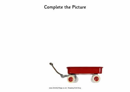 Complete the picture - red wagon