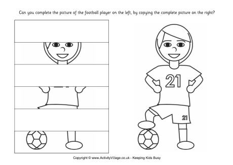 Complete the soccer player puzzle