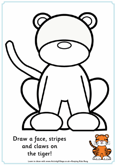 Complete the tiger picture