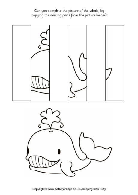 Complete the whale puzzle