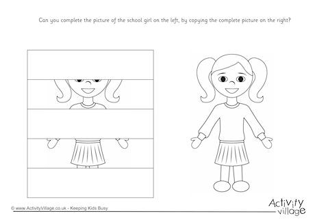 Complete The School Girl Puzzle