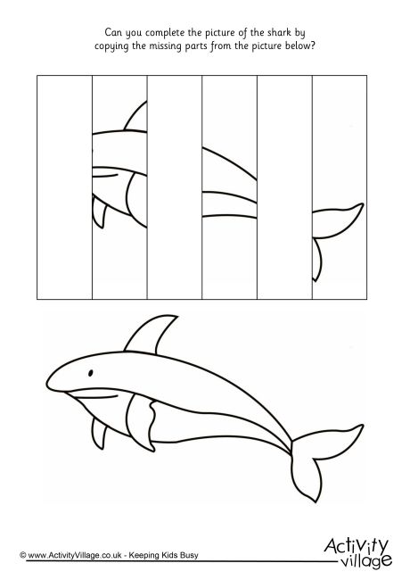 Complete the shark puzzle