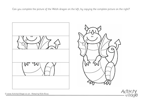 Complete the Welsh Dragon Puzzle