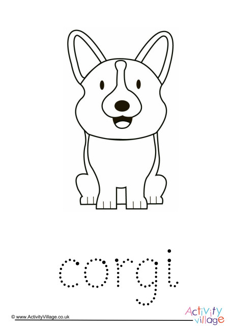 Corgi Word Tracing