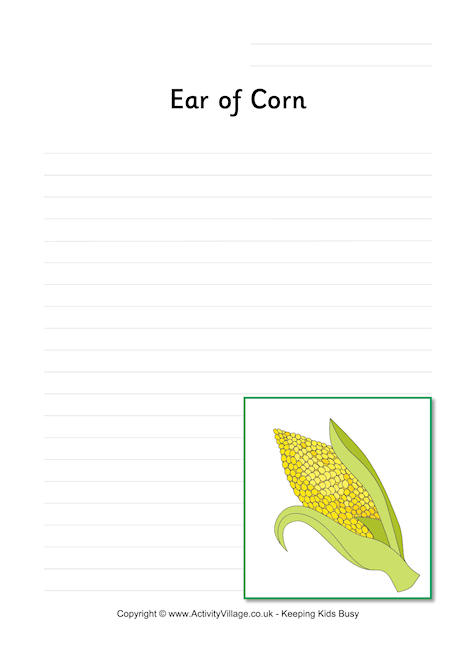 Corn writing page