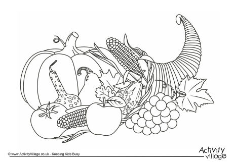 Cornucopia colouring page