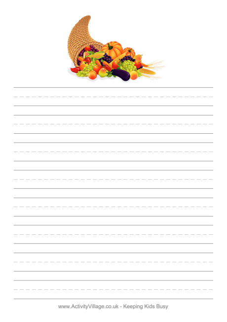 Cornucopia writing paper
