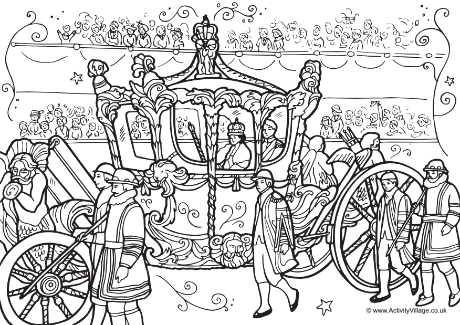 Coronation colouring page