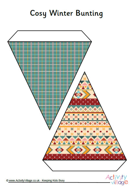 Cosy winter bunting - small Cosy winter bunting - small