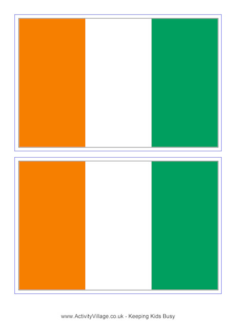 Cote D'Ivoire flag printable