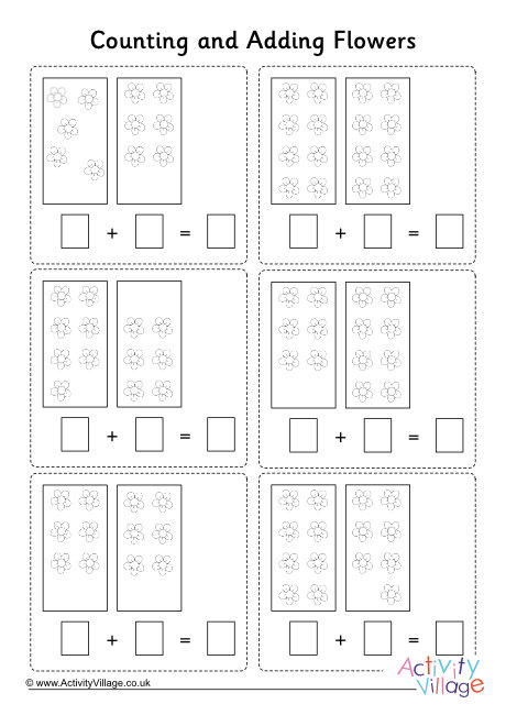 Counting and adding flowers