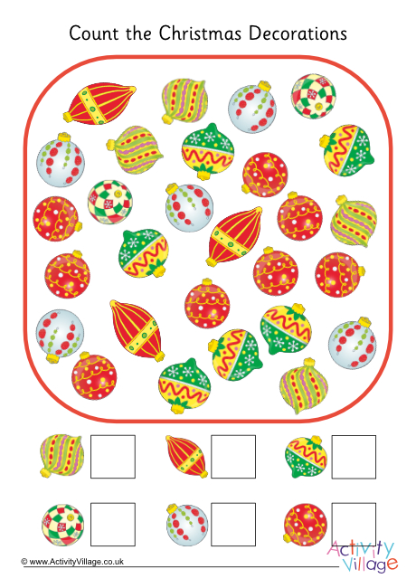 Counting Christmas decorations