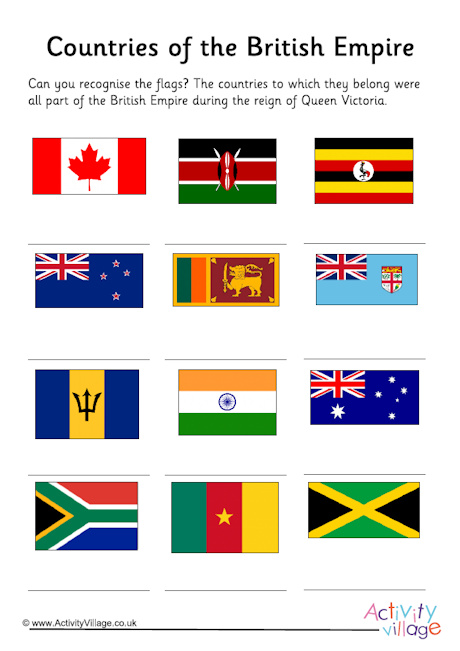 Countries of the British Empire worksheet Countries of the British Empire worksheet