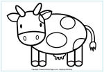 Cow colouring page